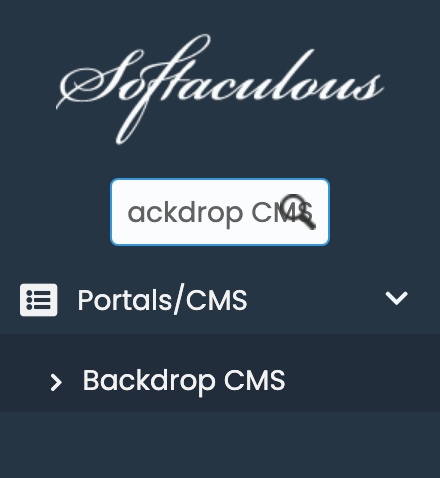 Backdrop CMS in Softaculous