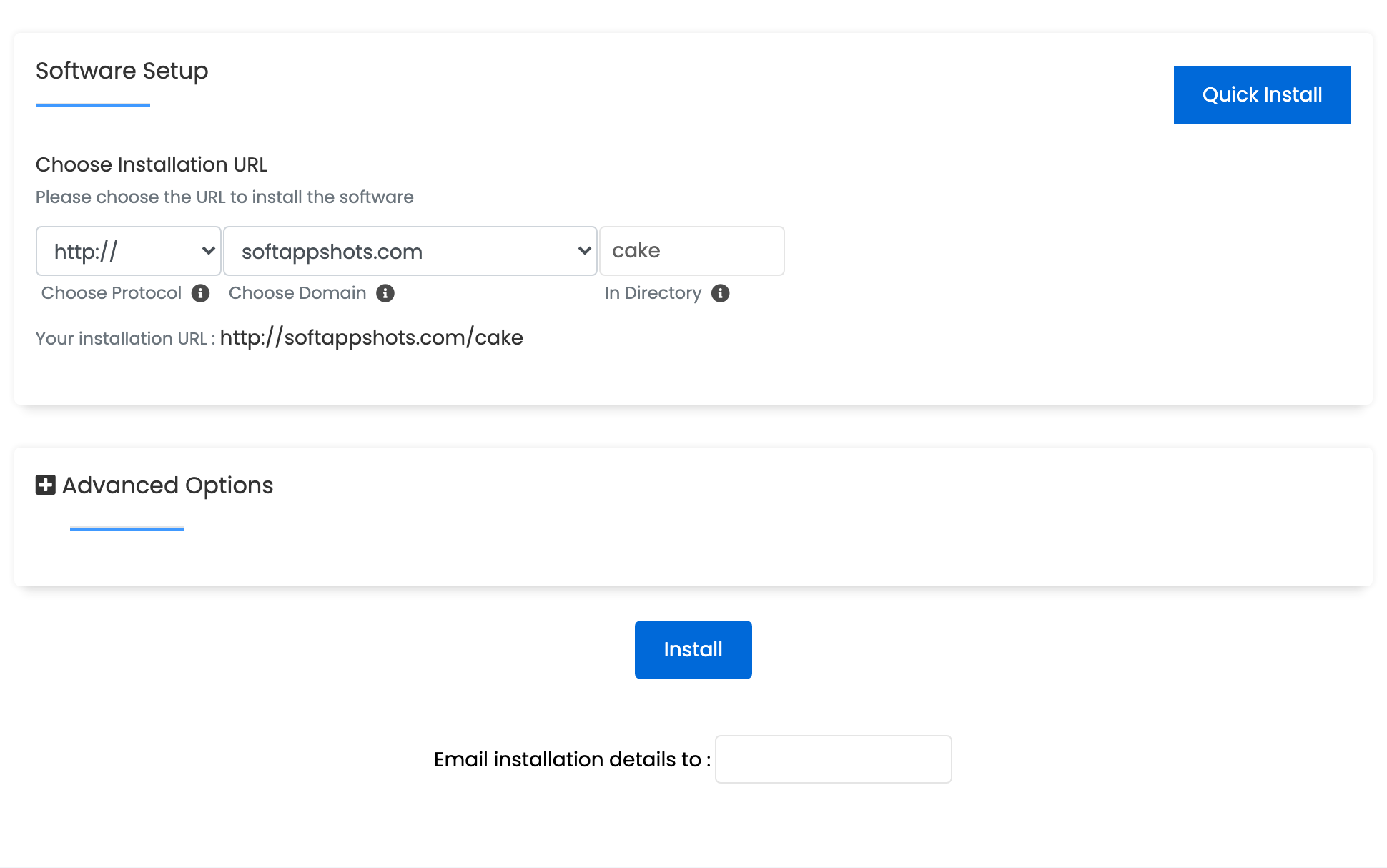CakePHP Install Options