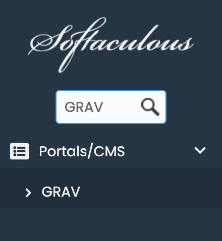 GRAV in Softaculous