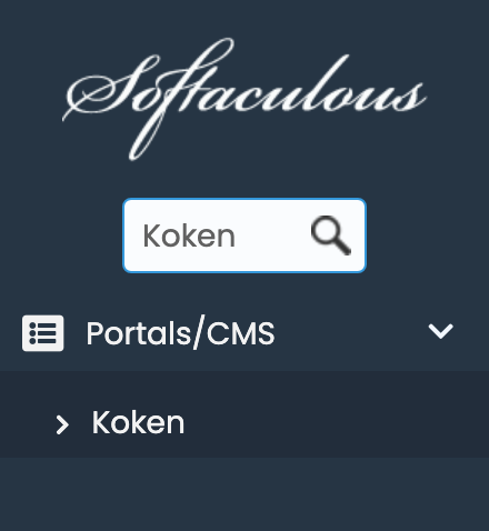 Koken in Softaculous