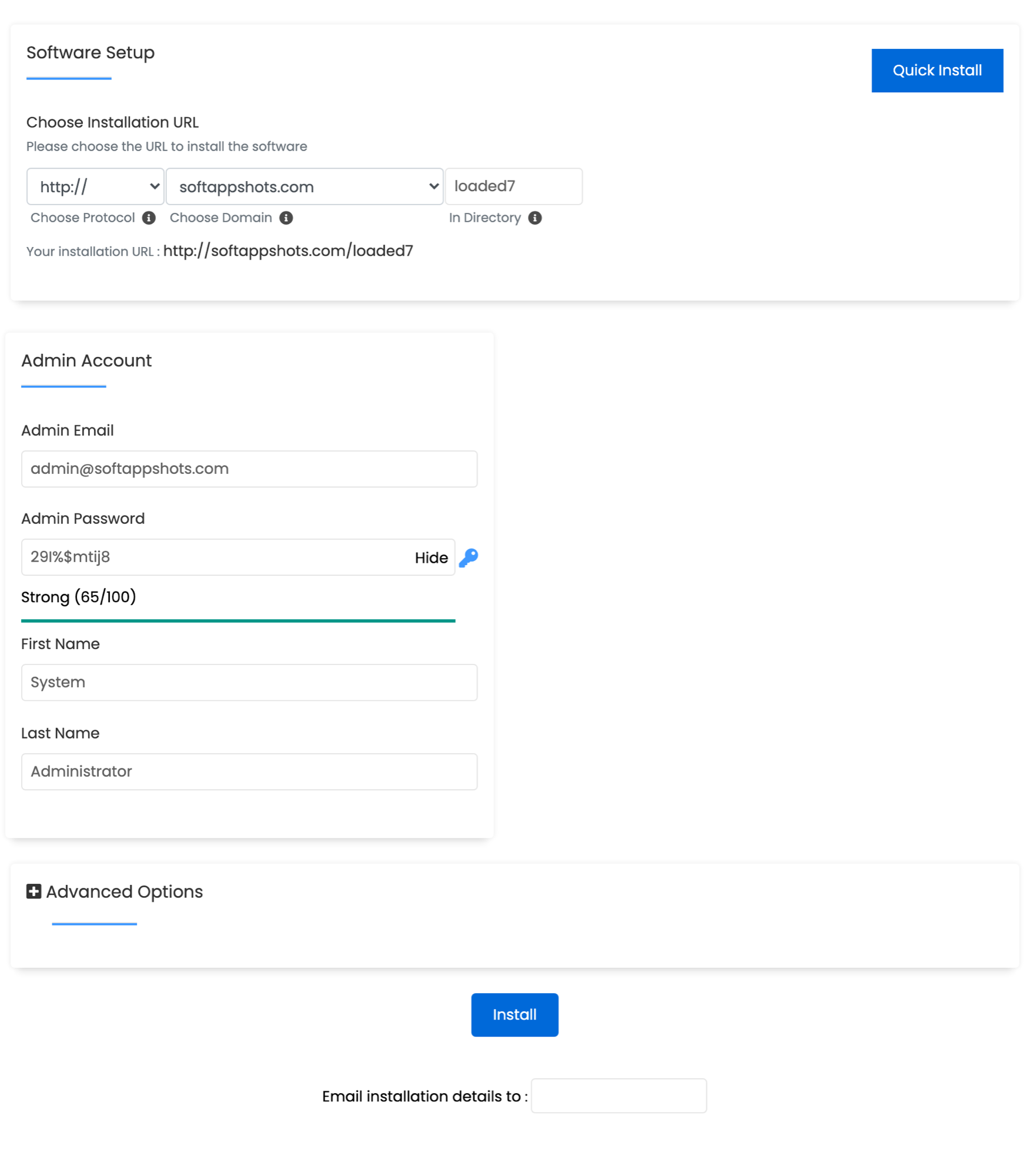 Loaded Commerce Install Options