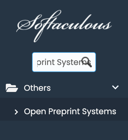 Open Preprint Systems in Softaculous
