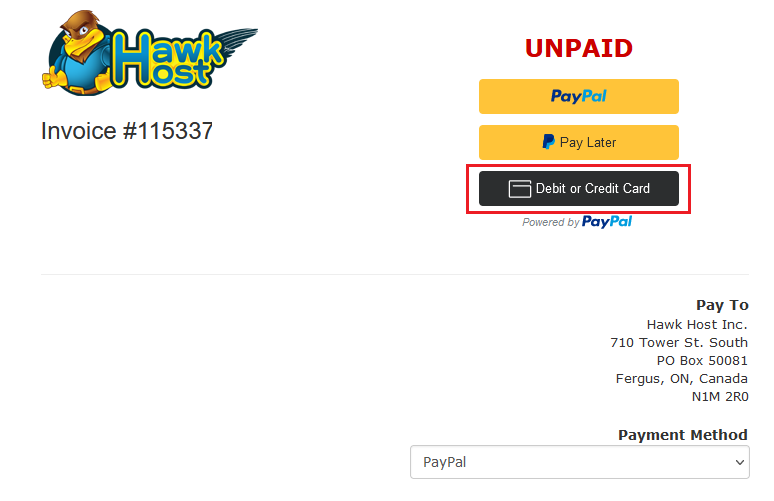 Debit Credit Card