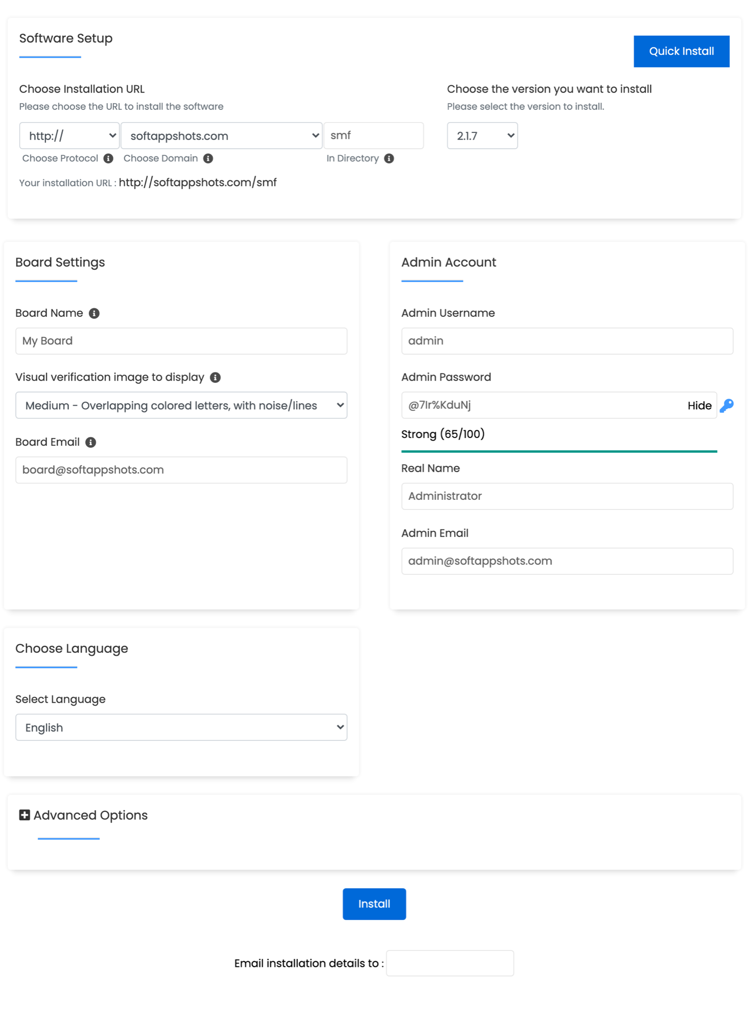 SMF Install Options